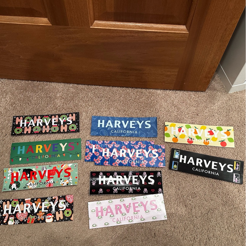 Harvey’s Seatbelt Sticker Lot